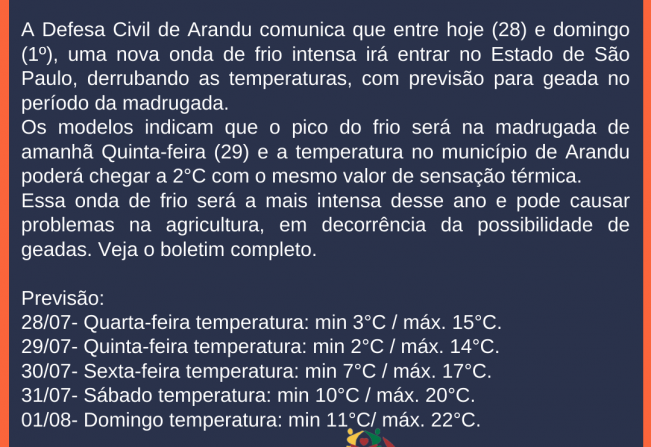 NOTA OFICIAL DEFESA CIVIL ARANDU