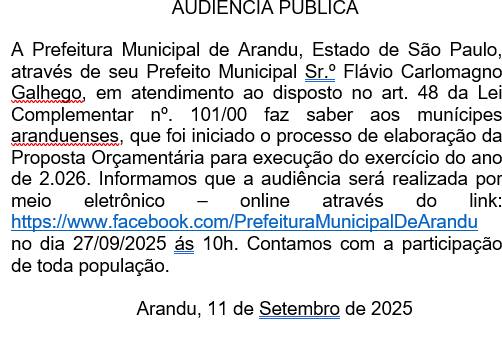 AUDIÊNCIA PÚBLICA LOA